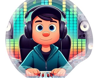 Ai-bild på musikproduktion